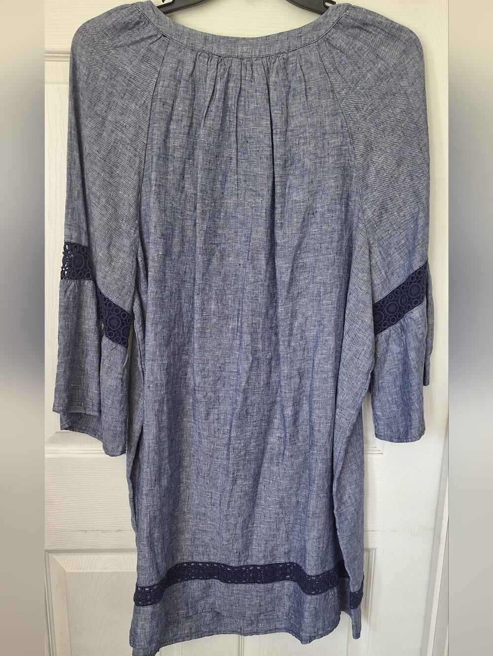 NWT Crown & Ivy Curvy Blue Embroidered Tunic Dress 3X - Picture 2 of 4